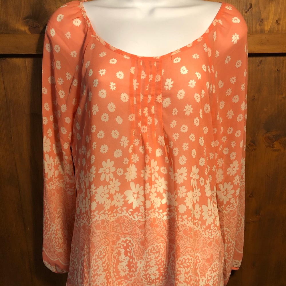 Floral hi lo boho top